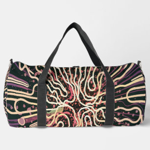 Streifenstruktur Duffle Bag