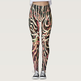 Streifenstruktur Leggings