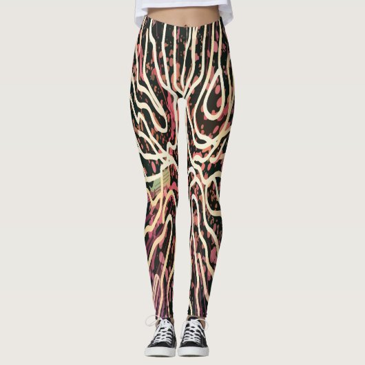 Streifenstruktur Leggings (Vorderseite)