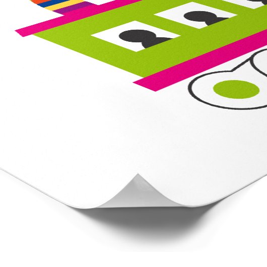 Streifentierzug Poster (Ecke)