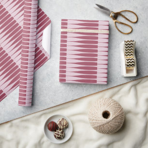 Streifentöne Burgunder Streifen Geschenkpapier