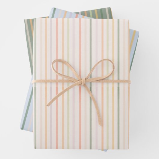 Streifenverpackung Geschenkpapier Set (Beispiel)