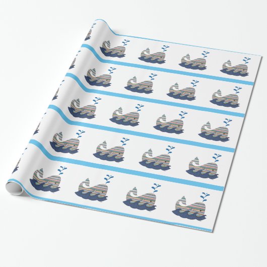 Streifenwal Geschenkpapier (Ungerollt)