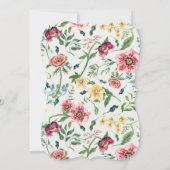 Streifenwald-Lop Ohrkaninchen-Mädchen-Babydusche Einladung (Rückseite)