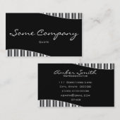 Streifenwelle (schwarz und weiß) visitenkarte (Vorne/Hinten)