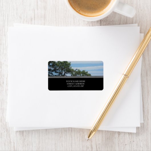 Streifenwolken-Adressetiketten Adressaufkleber (Insitu)