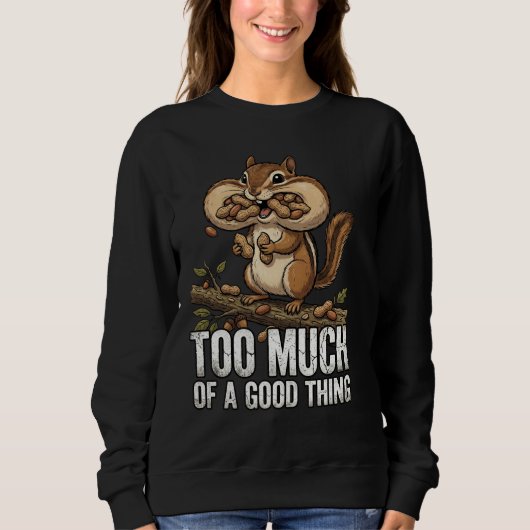 Streifhörnchen-Snack-Attacke Sweatshirt (Vorderseite)