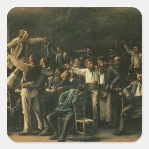 Streik, 1895 quadratischer aufkleber