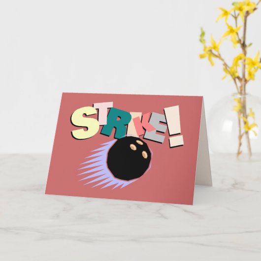 Streik! Bowling oder Glückwünsche Karte (Gelbe Blume)
