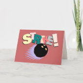 Streik! Bowling oder Glückwünsche Karte (Vorderseite)