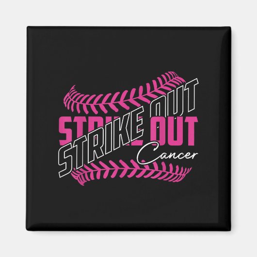 Streik gegen Brustkrebs Baseball Softball  Magnet (Vorne)