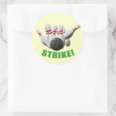 Streik Runder Aufkleber (Tasche)