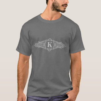 "Streik" silberner Pinstripe-T - Shirt