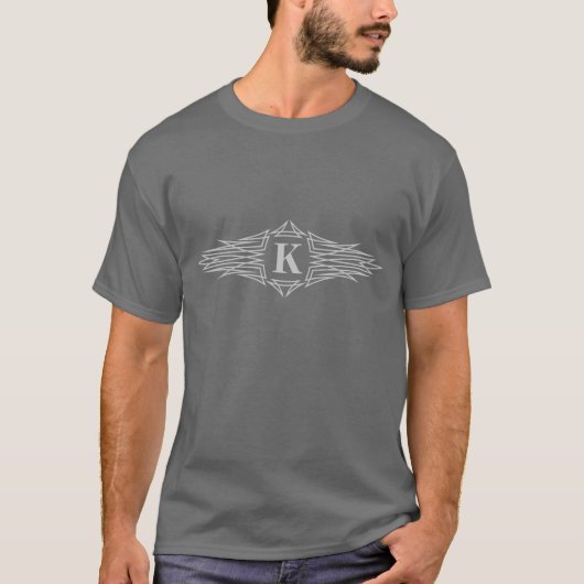"Streik" silberner Pinstripe-T - Shirt (Vorderseite)