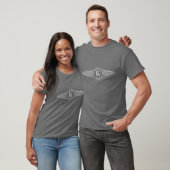 "Streik" silberner Pinstripe-T - Shirt (Unisex)