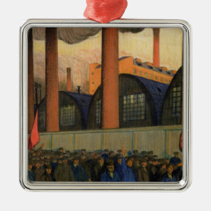 Streik Silbernes Ornament