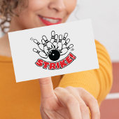 Streike - 10-Button-Bowling Rechteckiger Aufkleber