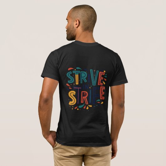 "Streit in Streit" - dunkler T - Shirt (Schwarz voll)