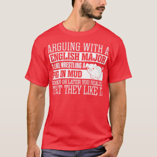 Streit mit Englisch Major Wrestling Pig T-Shirt