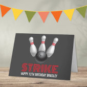 Streit! Modern Bowling Birthday Karte