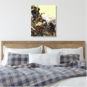 Streit von Charles M. Russell Leinwanddruck (Insitu (Schlafzimmer))