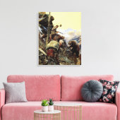Streit von Charles M. Russell Leinwanddruck (Insitu (Wohnzimmer))