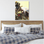 Streit von Charles M. Russell Leinwanddruck (Insitu (Schlafzimmer))