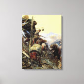 Streit von Charles M. Russell Leinwanddruck (Vorderseite)