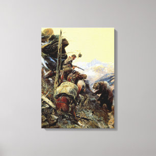 Streit von Charles M. Russell Leinwanddruck