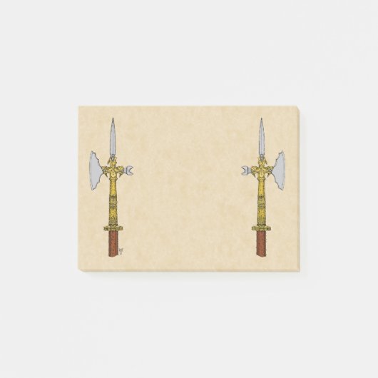 Streitaxt von Eduard IV. Post-it Klebezettel (Vorderseite)