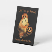 streitbarer Funny Ghost-Spaß Sockelschild (Vorderseite)