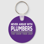 Streite nie mit Klempnern Schlüsselanhänger (Vorderseite)