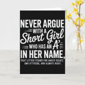 Streite niemals mit einem kleinen Mädchen mit eine Karte (Gelbe Blume)