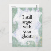 Streiten mit Ihrer Ghost-Postkarte Postkarte (Vorne/Hinten)