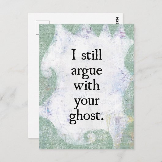 Streiten mit Ihrer Ghost-Postkarte Postkarte (Vorne/Hinten)