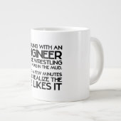 Streiten mit Ingenieur-lustige Geschenkidee Tasse (Vorderseite Rechts)