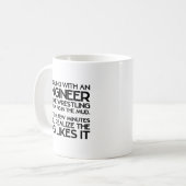 Streiten mit Ingenieur-lustige Geschenkidee Tasse (Vorderseite Links)
