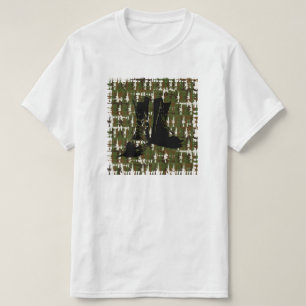 Streitkräfte Camouflage Gun Military Boot Camp GI T-Shirt