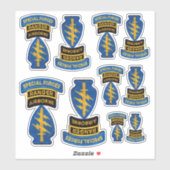 Streitkräfte SFGA Grüne Berets - Kontakt Aufkleber (Blatt)