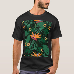 Strelitzia-Blume: Vintager Hintergrund T-Shirt