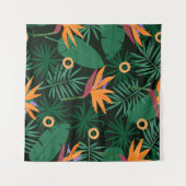 Strelitzia-Blume: Vintager Hintergrund Wandteppich (Vorderseite (Horizontal))