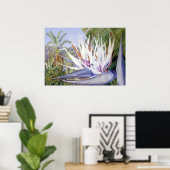 Strelitzia by Marianne North - Exotische Landschaf Poster (Heimbüro)