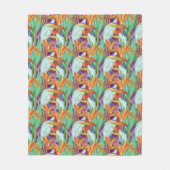 Strelitzia-Muster Fleecedecke (Vorderseite)