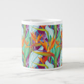 Strelitzia-Muster Jumbo-Tasse (Vorderseite)