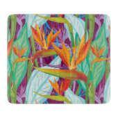 Strelitzia-Muster Schneidebrett (Vorderseite)
