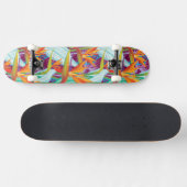 Strelitzia-Muster Skateboard (Horizontal)