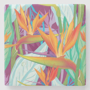 Strelitzia-Muster Steinuntersetzer