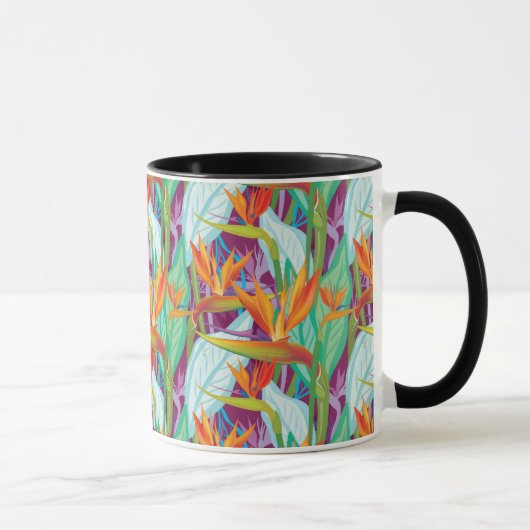 Strelitzia-Muster Tasse (Rechts)