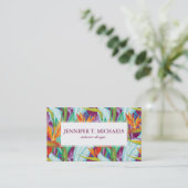 Strelitzia-Muster Visitenkarte (Stehend Vorderseite)