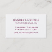 Strelitzia-Muster Visitenkarte (Rückseite)